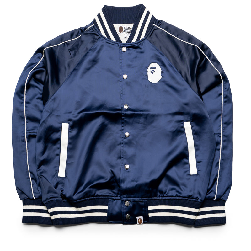 Bape shark baseball jacket best sale