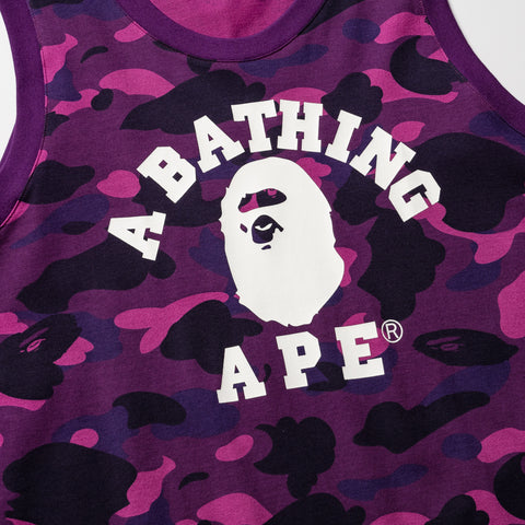 A Bathing Ape Camo College Tank Top - Purple