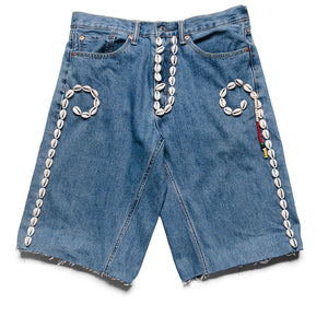 Barriers Worldwide Cowrie Aged Denim Shorts - Indigo