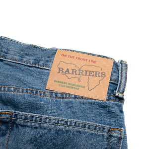 Barriers Worldwide Cowrie Aged Denim Shorts - Indigo