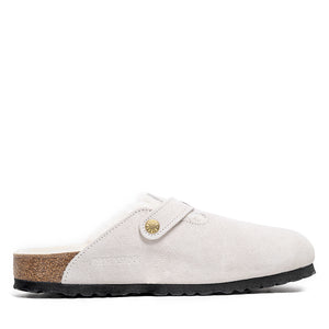 Women's Birkenstock Boston Shearling Suede - Antique White