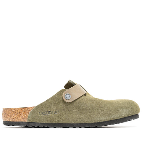 Birkenstock Boston Suede Oiled Leather - Thyme