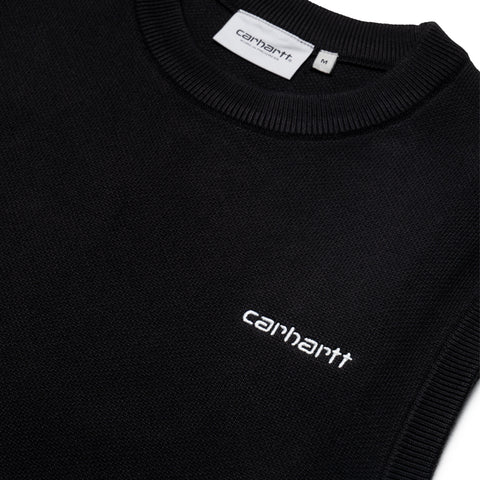 Carhartt WIP Script Vest Sweater - Black/White