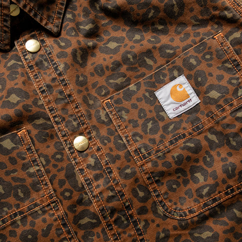 Carhartt WIP Conro Shirt Jacket - Camo Leopard/Tamarind