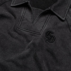 Criminal Damage Wavy Seam Training Pullover - Washed Black