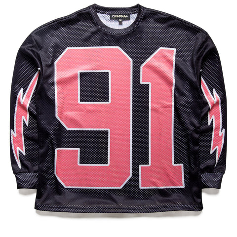Criminal Damage 91 Mesh Top - Caviar/Coral