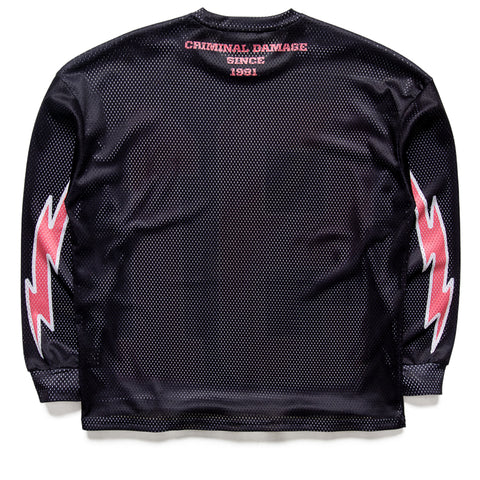 Criminal Damage 91 Mesh Top - Caviar/Coral