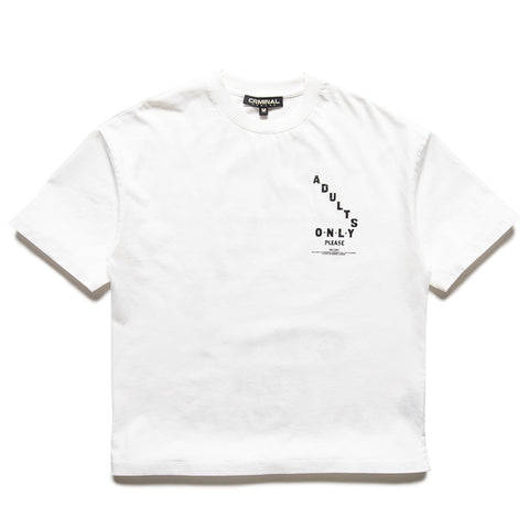 Criminal Damage Adults Only Tee - Off White
