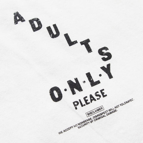 Criminal Damage Adults Only Tee - Off White