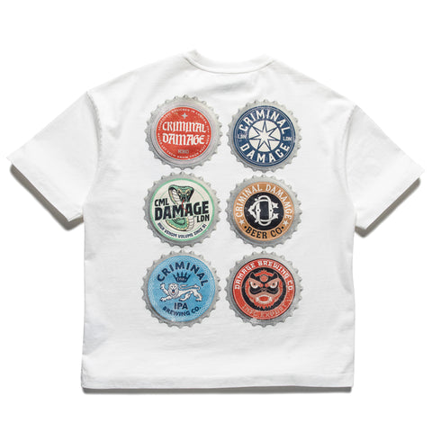 Criminal Damage Beer Bottle Tee - Off White
