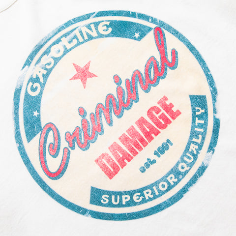 Criminal Damage Gasoline Tee - Off White