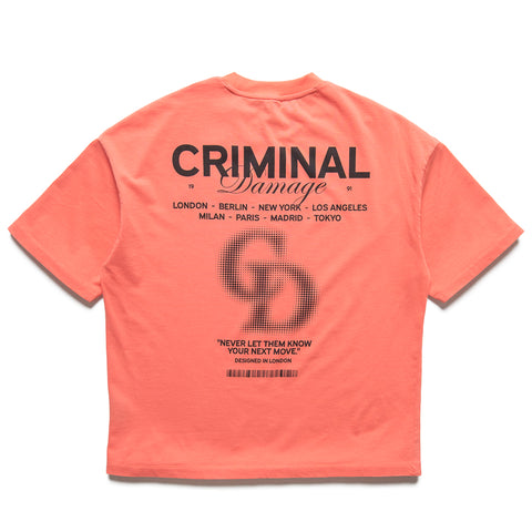 Criminal Damage International Tee - Coral