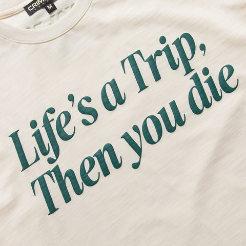 Criminal Damage Life's A Trip L/S Tee - Off White