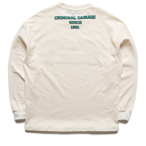 Criminal Damage Life's A Trip L/S Tee - Off White