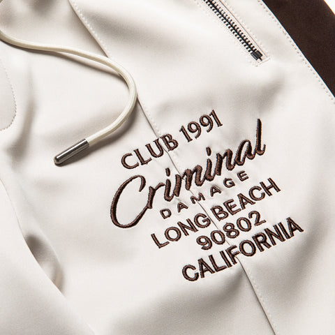 Criminal Damage Pin Tuck Track Pants - Stone/Brown