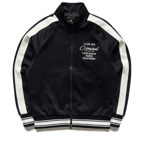 Criminal Damage Pin Tuck Track Top - Black