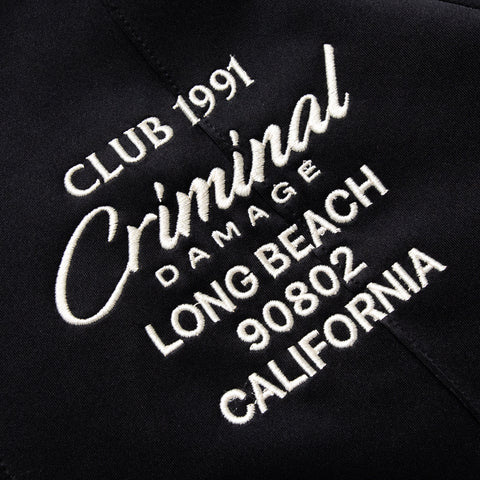 Criminal Damage Pin Tuck Track Top - Black