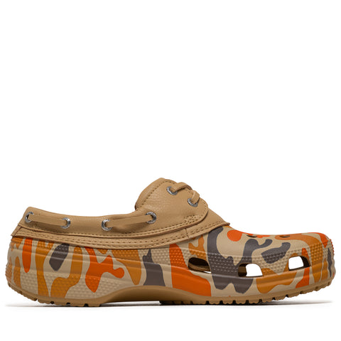 Crocs Classic Duck Camo Boat Shoe - Tan/Shocking Orange