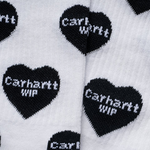 Carhartt WIP Heart Logo Socks - White