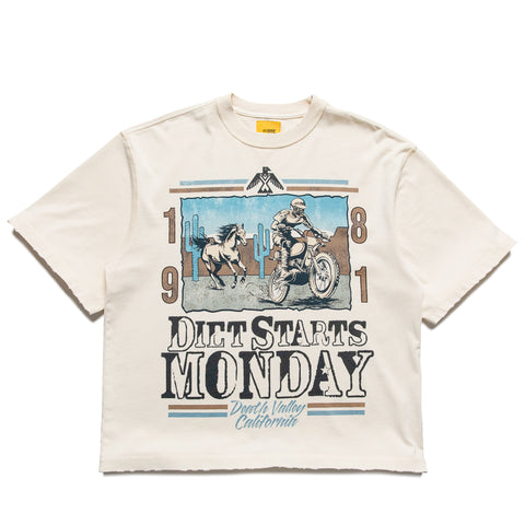 Diet Starts Monday 81 Racing Tee - Antique White