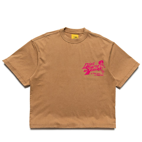 Diet Starts Monday Gogo Tee - Washed Tan/Pink