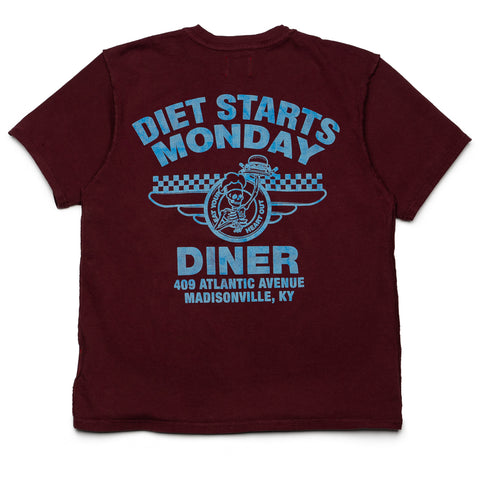 Diet Starts Monday Diner Tee - Maroon