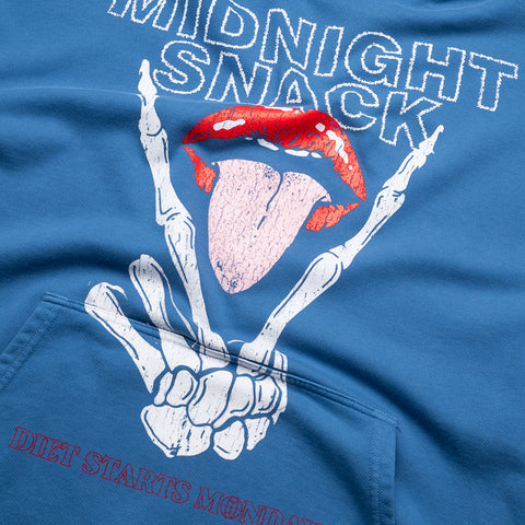 Diet Starts Monday Midnight Snack Hoodie - Washed Blue