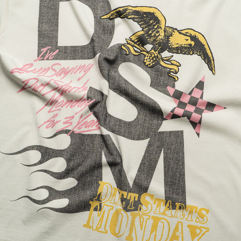 Diet Starts Monday DSM Ringer Tee - Antique White