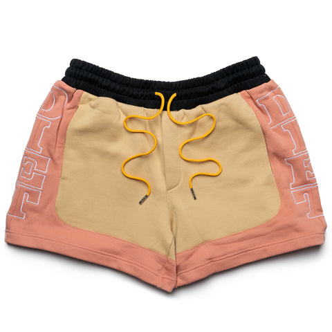 Diet Starts Monday French Terry Row Shorts - Tan/Pink