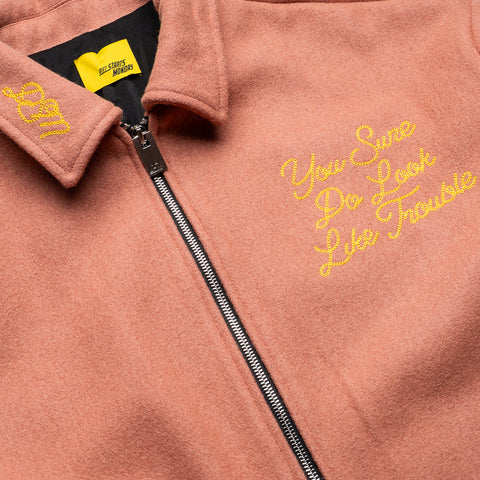 Diet Starts Monday Trouble Jacket - Peach