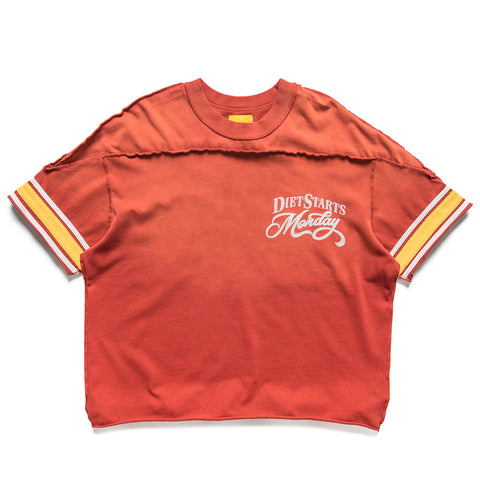 Diet Starts Monday Varsity Tee - Rust/Yellow