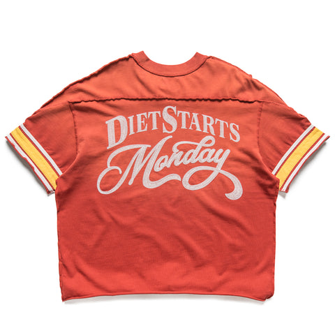Diet Starts Monday Varsity Tee - Rust/Yellow