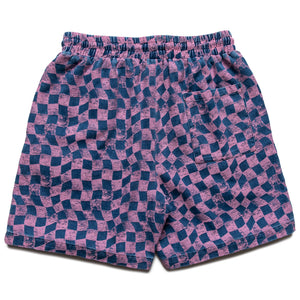 Diet Starts Monday Warped Checkered Shorts - Lavender/Navy