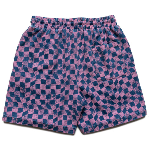 Diet Starts Monday Warped Checkered Shorts - Lavender/Navy