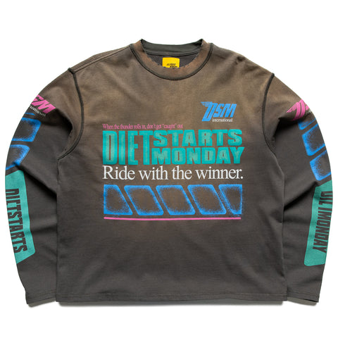Diet Starts Monday Winners L/S Tee - Vintage Black