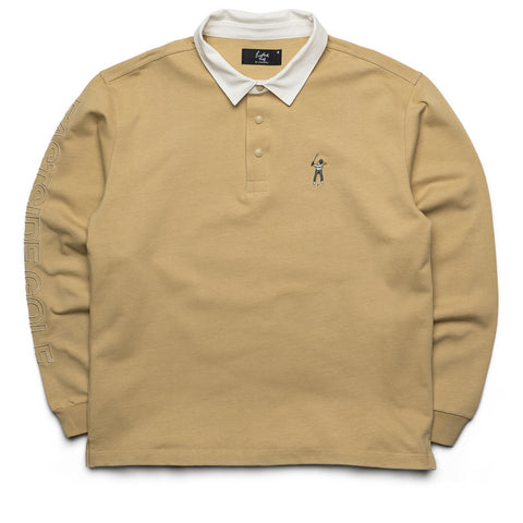 Eastside Golf L/S Rugby Shirt - Pale Khaki