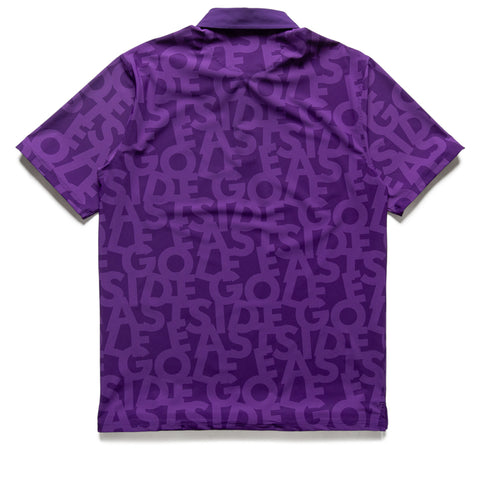 Eastside Golf Snap Placket Polo - Violet Shuffle Print