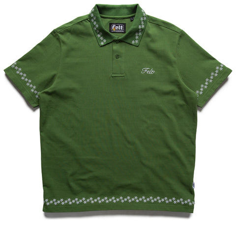 Felt Hitch Hiker Polo Shirt - Deep Green