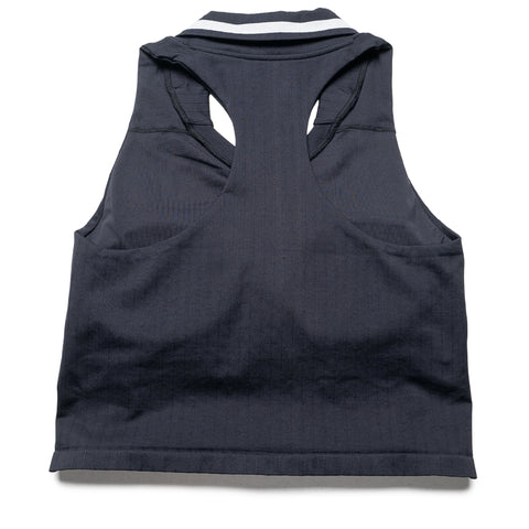 Women's FILA Challenger Seamless Polo Tank - Black/Gardenia