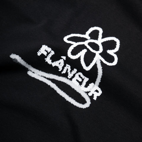 Flaneur Flower Stalk Tee - Black