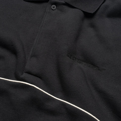 Fear Of God Essentials Active Trace 3/4 Sleeve Polo Sweatshirt - Vintage Black