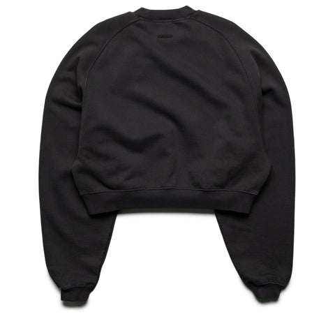 Women's Fear Of God Essentials Campus 90's Cropped Raglan Crewneck - Faded Black