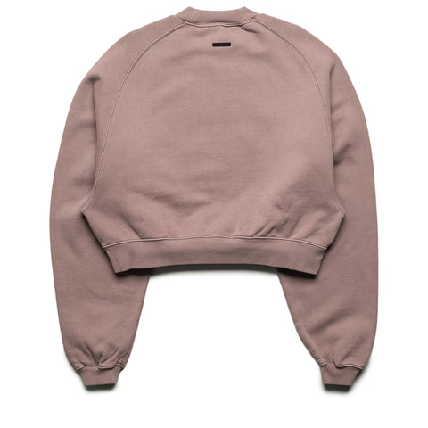 Women's Fear Of God Essentials Campus 90's Cropped Raglan Crewneck - Faded Mauve