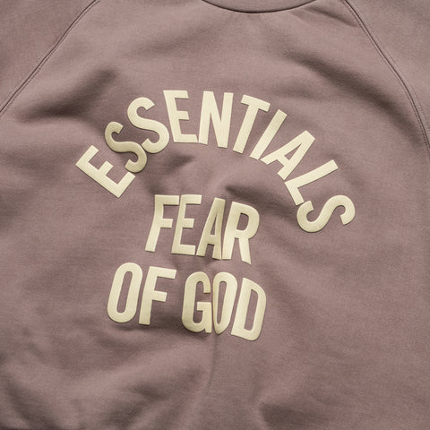Women's Fear Of God Essentials Campus 90's Cropped Raglan Crewneck - Faded Mauve