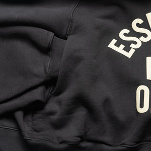 Women's Fear Of God Essentials Campus 90's Cropped Raglan Hoodie - Faded Black