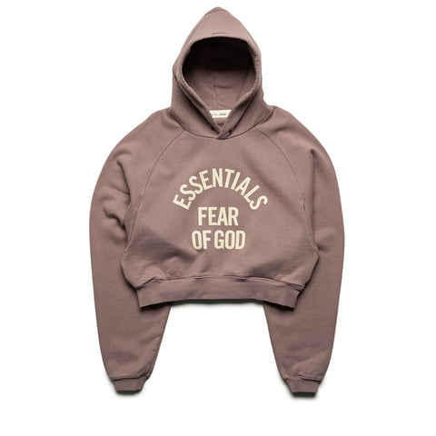 Women's Fear Of God Essentials Campus 90's Cropped Raglan Hoodie - Faded Mauve