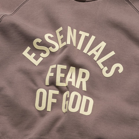 Women's Fear Of God Essentials Campus 90's Cropped Raglan Hoodie - Faded Mauve