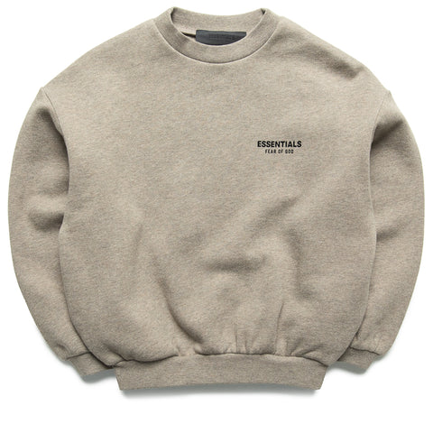 Kids Fear Of God Essentials Fleece Crewneck - Heather Gray