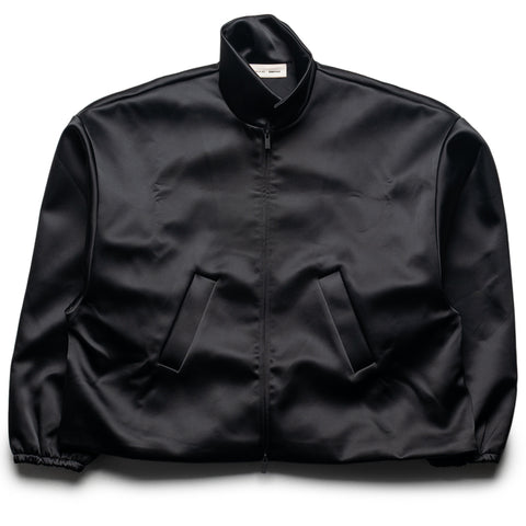Fear Of God Essentials Bonded Satin Zip-Up Bomber - Jet Black