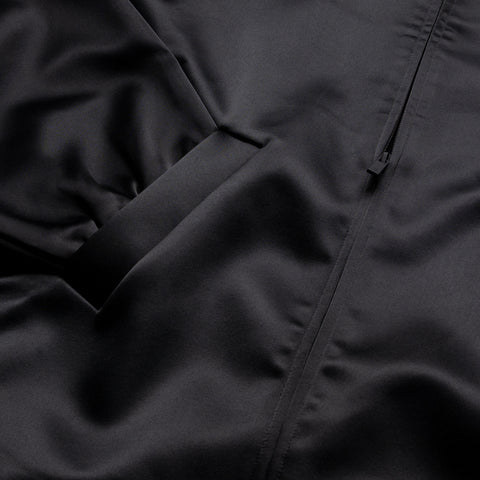 Fear Of God Essentials Bonded Satin Zip-Up Bomber - Jet Black